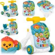   Játékasztal, Ricokids, zöld, 4 az 1-ben, 33 × 25 × 19 cm, járássegítő és bébitaxi, levehető oktatópanel zongorával, elemes (3× AA)