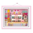 Fa babaház, Ricokids, házikó, 120 x 32 x 83 cm, 3 szint, 9 szoba, 15 db bútorral, lifttel