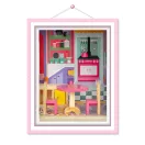 Fa babaház, Ricokids, házikó, 120 x 32 x 83 cm, 3 szint, 9 szoba, 15 db bútorral, lifttel