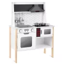 Játékkonyha, Ricokids RC-846, 95 x 70 x 29,5 cm, fa és MDF, interaktív elemekkel, LED világítással és főzési hangokkal