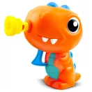 Buborékfújó gép, Ricokids RK-905, dinoszaurusz forma, 12 x 5,5 x 11 cm, mechanikus, buborékfújó folyadékkal, 3 éves kortól, nem zenélő