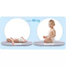 Elektronikus babamérleg, Nukido NK-950, világosszürke, 5 g pontosság, beépített 150 cm mérőszalag, teherbírás: 40 kg, elemes (3 x  AAA, tartozék)