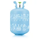 Hélium 30 db lufi felfújásához, Ricokids, kék, 0,2 m3 héliumtartály, 30 db vegyes színű lufival, 40 m szalag, egyszer használatos palack, hordozható, nyomáscsökkentővel