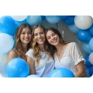 Hélium 30 db lufi felfújásához, Ricokids, kék, 0,2 m3 héliumtartály, 30 db vegyes színű lufival, 40 m szalag, egyszer használatos palack, hordozható, nyomáscsökkentővel