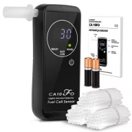   Alkoholteszter, szonda, K-PRO CA-10FO, fekete, elektrokémiai technológia, 50 db fúvókával, elemes (2 x AA - tartozék)