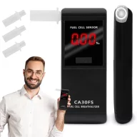   Alkoholteszter, szonda, K-PRO CA 30FS, fekete, elektrokémiai technológia, üzemanyagcellás érzékelő, piros LED kijelző, 4 db fúvóka