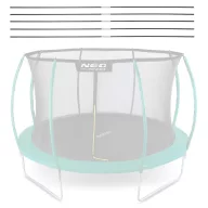   Trambulinháló felső gyűrű, Neo-Sport, C típus, átmérő: 312 cm, 8 db rúd, fém hüvelyes csatlakozás, 1 cm rúdátmérő