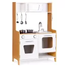 Játékkonyha, ECOTOYS PLK534, fa, 60 x 30 x 90 cm, fényhatásokkal, hanghatásokkal, 5 db tartozékkal, elemes (2 x AAA, nem tartozék)