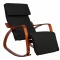 Hintaszék, ModernHome TXRC-03, szürke, 97 x 58 x 65 cm, állítható lábtartó, fejtámasz, levehető huzat, fa és fém váz, 120 kg teherbírás