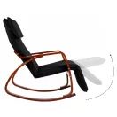 Hintaszék, ModernHome TXRC-03, szürke, 97 x 58 x 65 cm, állítható lábtartó, fejtámasz, levehető huzat, fa és fém váz, 120 kg teherbírás