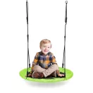 Fészekhinta, ECOTOYS BOC100, zöld, átmérő: 100 cm, vízálló, állítható kötélmagasság: 140-190 cm, acél váz, poliészter, teherbírás: 150 kg