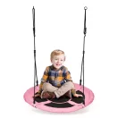 Fészekhinta, ECOTOYS BOC100, rózsaszín, átmérő: 100 cm, vízálló, állítható kötélmagasság: 140-190 cm, acél váz, poliészter, teherbírás: 150 kg