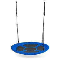   Fészekhinta, ECOTOYS BOC100, kék, átmérő: 100 cm, vízálló, állítható kötélmagasság: 140-190 cm, acél váz, poliészter, teherbírás: 150 kg