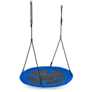 Fészekhinta, ECOTOYS BOC100, kék, átmérő: 100 cm, vízálló, állítható kötélmagasság: 140-190 cm, acél váz, poliészter, teherbírás: 150 kg