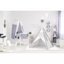 Gyereksátor, ECOTOYS Wigwam 8112, Tipi, 120 x 120 x 160 cm, fa váz, poliészter borítás, beltéri/kültéri, textil padlóval