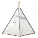 Gyereksátor, ECOTOYS Wigwam 8112, Tipi, 120 x 120 x 160 cm, fa váz, poliészter borítás, beltéri/kültéri, textil padlóval