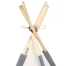 Gyereksátor, ECOTOYS Wigwam 8112, Tipi, 120 x 120 x 160 cm, fa váz, poliészter borítás, beltéri/kültéri, textil padlóval