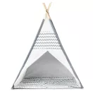 Gyereksátor, ECOTOYS Wigwam 8112, Tipi, 120 x 120 x 160 cm, fa váz, poliészter borítás, beltéri/kültéri, textil padlóval