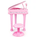 Gyerek szintetizátor, Multistore HC490482, 40 x 34 x 44,5 cm, 36 billentyűs, ülőkével (22 x 23 cm), mikrofonnal, karaoke funkció, telefon/MP3 csatlakozás, előre programozott dallamok, elemes (3 x AA, nem tartozék), 3 éves kortól ajánlott