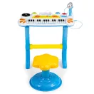 Gyerek szintetizátor, Multistore HC490441 , kék, 45 x 21 x 60 cm, 31 billentyűs, mikrofonnal, telefon/MP3 csatlakozás, előre programozott dallamok, elemes (3 x AA, nem tartozék), 3 éves kortól ajánlott