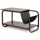 Dohányzóasztal, ModernHome YLT-1502-02P, 86,5 x 40 cm, téglalap alakú, magasság: 46 cm, 2 szintes, fém váz, MDF asztallap, vízlepergető felület