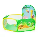 Gyereksátor, IPLAY 8114B50, 130 x 130 x 80 cm, 50 db labdával, hálófalas, kosárgyűrűvel, poliészter borítás, beltéri–kültéri