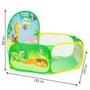 Gyereksátor, IPLAY 8114B50, 130 x 130 x 80 cm, 50 db labdával, hálófalas, kosárgyűrűvel, poliészter borítás, beltéri–kültéri