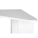Sarok számítógépasztal, ModernHome WYJ-253, fehér, 72 x 72 x 74 cm, 2 polccal, laminált forgácslap, karcálló, foltálló