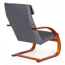 Hintaszék, ModernHome TXWQM-31, szürke/barna, 96 x 67 x 76 cm, fa és fém váz, levehető huzat, 120 kg teherbírás