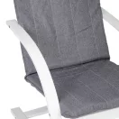Hintaszék, ModernHome TXWQM-31, szürke/fehér, 96 x 67 x 76 cm, fa és fém váz, levehető huzat, 120 kg teherbírás
