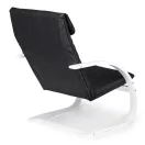 Hintaszék, ModernHome TXWQM-31, fekete/fehér, 96 x 67 x 76 cm, fa és fém váz, levehető huzat, 120 kg teherbírás