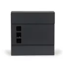 Postaláda, ModernHome HPB932-8, antracit, 37 x 37 x 10,3 cm, horganyzott acél, rozsdaálló, újságtartóval, falra és kerítésre szerelhető, zárt kialakítás, 2 kulccsal, szerelőkészlettel