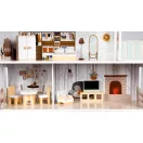 Fa babaház, ECOTOYS 8301, Emma rezidencia, 60 x 24 x 70 cm, 3 szint, 6 szoba, 10 db színes bútor és kiegészítő, 3 éves kortól