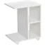 Dohányzóasztal, ModernHome PJJCFT0060, fehér, 45 x 35 cm, téglalap alakú, magasság: 58 cm, 3 szintes, 4 polcos, bevonatos faforgács asztallap