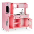 Fa játékkonyha, ECOTOYS 7268, 86 x 88 x 30 cm, rózsaszín, hanghatásokkal, vízadagolóval, krétatáblával, nyitható ajtókkal