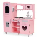 Fa játékkonyha, ECOTOYS 7268, 86 x 88 x 30 cm, rózsaszín, hanghatásokkal, vízadagolóval, krétatáblával, nyitható ajtókkal