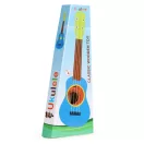 Gyerek ukulele, ECOTOYS MF019E, barna, 17,5 x 5 x 52,5 cm, fa, hangolható, 4 nejlon húrral, pengetővel, 12 bunddal, 3 éves kortól ajánlott