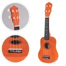 Gyerek ukulele, ECOTOYS MF019E, barna, 17,5 x 5 x 52,5 cm, fa, hangolható, 4 nejlon húrral, pengetővel, 12 bunddal, 3 éves kortól ajánlott
