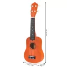 Gyerek ukulele, ECOTOYS MF019E, barna, 17,5 x 5 x 52,5 cm, fa, hangolható, 4 nejlon húrral, pengetővel, 12 bunddal, 3 éves kortól ajánlott