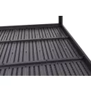 Kerti asztal, MultiGarden SAK-156, szürke, 156 × 78 cm, 6 személyes, magasság: 74 cm, fahatású műanyag asztallap, porszórt acél váz, teherbírás: 150 kg