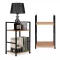 Könyvespolc, ModernHome CWJ302448, 48,5 x 29 x 23,5 cm, vad tölgy, 2 polcos, fém váz, MDF polc, padlóvédő lábak