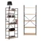 Könyvespolc, ModernHome CWJ6024144LG, 144 x 58,5 x 23,5 cm, vad tölgy, 5 polcos, fém váz, MDF polc, falhoz rögzíthető