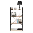 Könyvespolc, ModernHome CWJ6024112LG, 58,5 × 23,5 × 113 cm, vad tölgy, 4 polcos, fém váz, MDF polc, falhoz rögzíthető