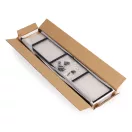 Könyvespolc, ModernHome CWJ6024112LG, 58,5 × 23,5 × 113 cm, vad tölgy, 4 polcos, fém váz, MDF polc, falhoz rögzíthető