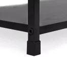 Könyvespolc, ModernHome CWJ602480LG, 80 x 59,5 x 23,5 cm, fekete, 3 polcos, fém váz, MDF polc, falhoz rögzíthető