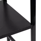 Könyvespolc, ModernHome CWJ602480LG, 80 x 59,5 x 23,5 cm, fekete, 3 polcos, fém váz, MDF polc, falhoz rögzíthető