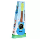 Gyerek ukulele, ECOTOYS MF019D, fekete, 17,5 x 5 x 52,5 cm, fa, hangolható, 4 nejlon húrral, pengetővel, 12 bunddal, 3 éves kortól ajánlott
