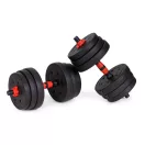 Súlyzókészlet, MOVEPRO GB-SX, 2 x 10 kg (összesen 20 kg), rúdcsatlakozóval súlyzórúddá alakítható, 12 tárcsával, csúszásmentes markolat