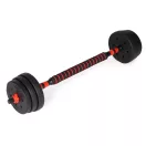 Súlyzókészlet, MOVEPRO GB-SX, 2 x 10 kg (összesen 20 kg), rúdcsatlakozóval súlyzórúddá alakítható, 12 tárcsával, csúszásmentes markolat