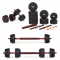 Súlyzókészlet, MOVEPRO GB-SX, 2 x 20 kg (összesen 40 kg), rúdcsatlakozóval súlyzórúddá alakítható, 16 tárcsával, csúszásmentes markolat